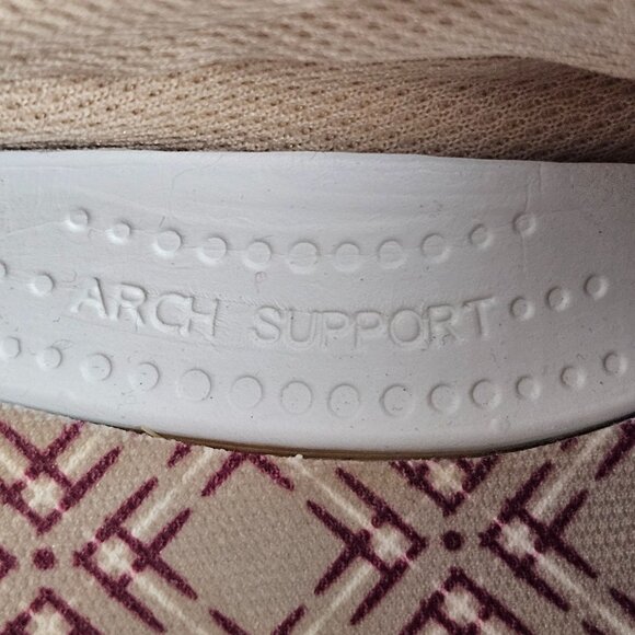 Keds Womens Casual Sneakers Size 7.5 Beige Canvas Arch Support Comfort Shoes - Picture 8 of 9